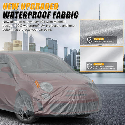 Autoabdeckung wasserdicht FIAT 500 2007-2025 Allwetter Schutzhülle