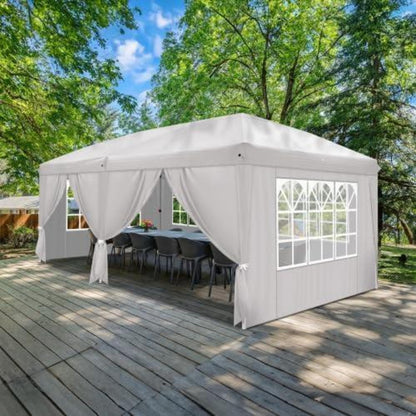 Bonnlo Gazebo 3x6m – Höhenverstellbares Partyzelt mit Seitenteilen