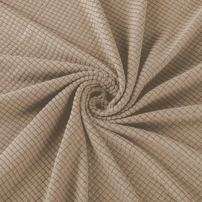 Stretch Stuhlhussen Set Sandfarbe - 6 Stück für Esszimmerstühle