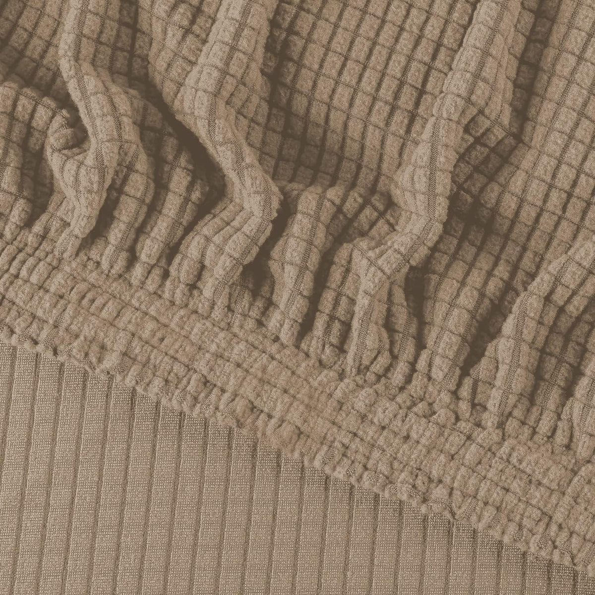 Stretch Stuhlhussen Set Sandfarbe - 6 Stück für Esszimmerstühle