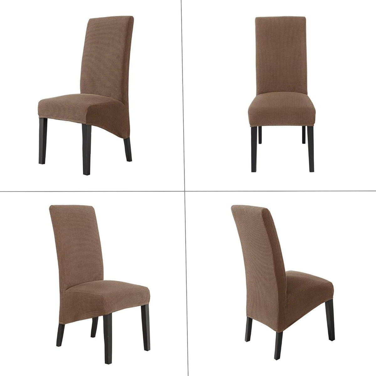 Stretch Stuhlhussen Groß – 6er Set Coffe