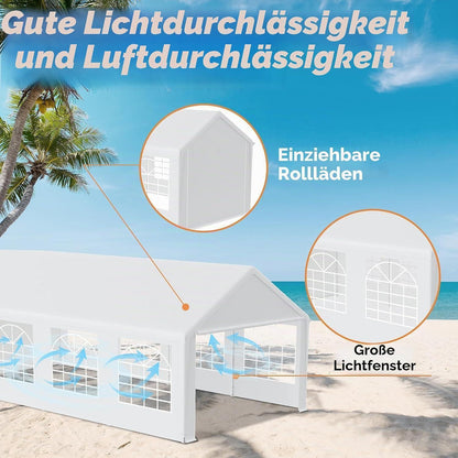 4x8m Partyzelt mit Seitenwänden – Wasserdicht & Stabil