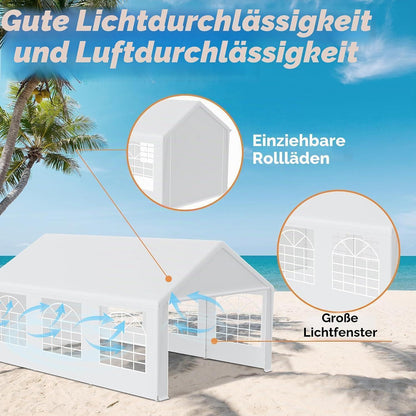 4x6m Partyzelt mit Seitenwänden – Wasserdicht & Stabil