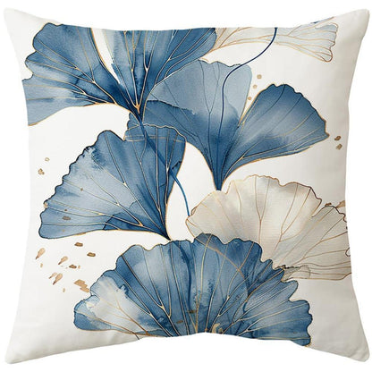 Moderne Kissenbezüge 4er Set 45x45cm Ginkgoblatt-Design