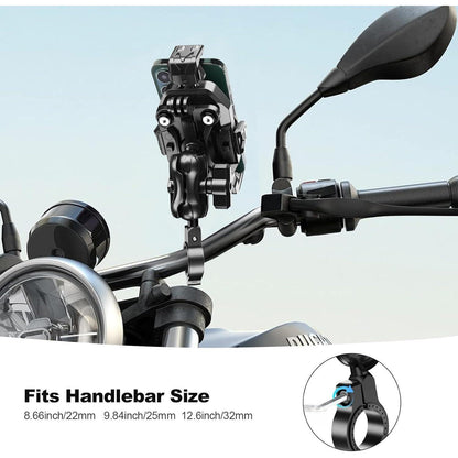 Motorrad Handyhalterung Anti-Vibration, 720° Verstellbar