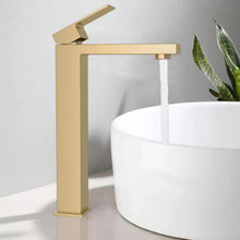 Waschtischarmatur Bad Gold Hoch - Edelstahl Mischbatterie