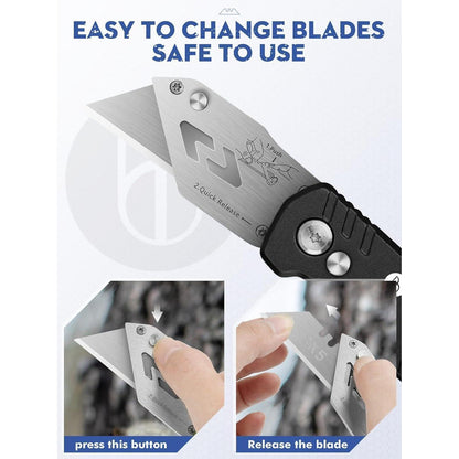 Universal Klappmesser mit 10 SK5 Edelstahlklingen