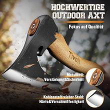 Survival Axt Camping Axt 42cm Kohlenstoffstahl Walnussholzgriff