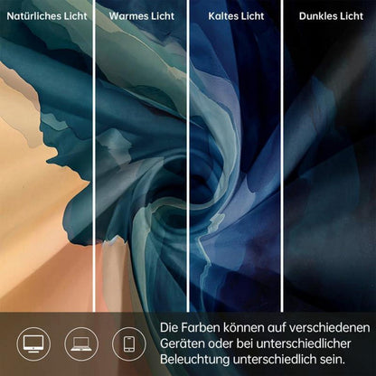 Marmor Bettwäsche Set Dunkelblau Gold 135x200cm 3D Effekt