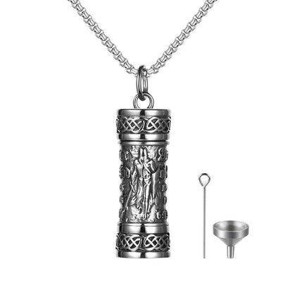 Herren Wikinger Halskette mit Patronenhülse & St. Michael Anhänger