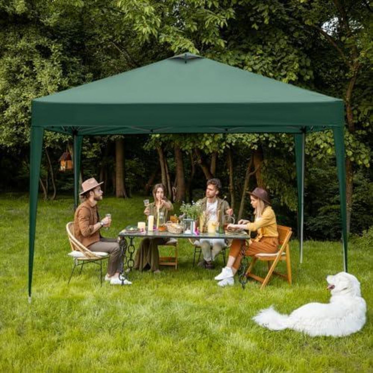 3x3m Gazebo mit 4 Wänden & Sandsäcken – Wasserdicht & UV-Schutz