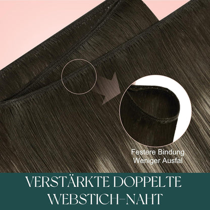 Echthaar Tressen Braun Ombre 60cm – Remy Menschenhaar