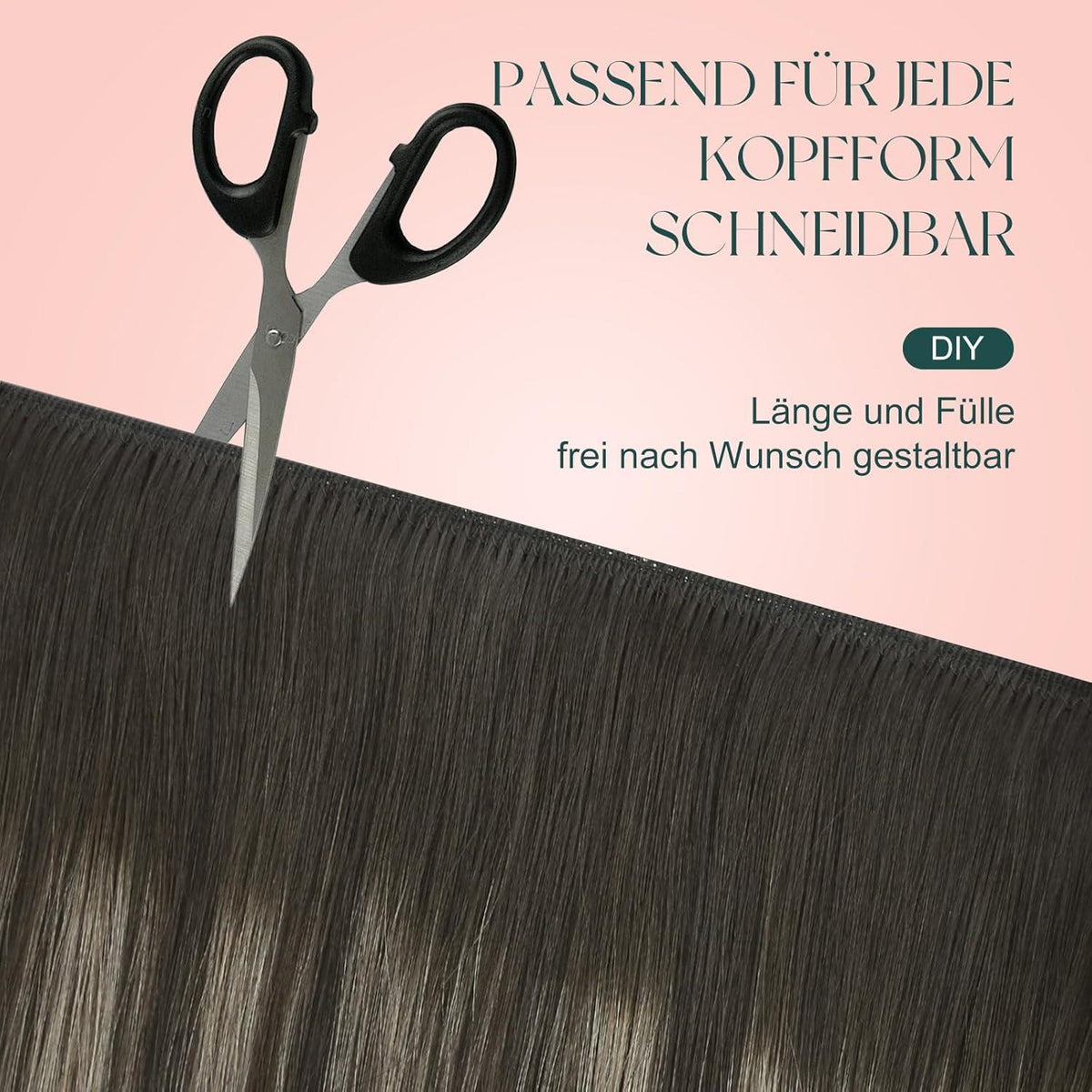 Echthaar Tressen Braun Ombre 60cm – Remy Menschenhaar