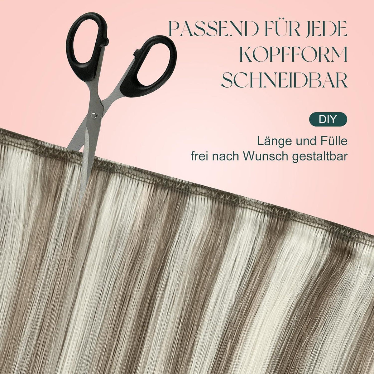 Echthaar Tressen Blond Highlights #P8/60 - 40cm