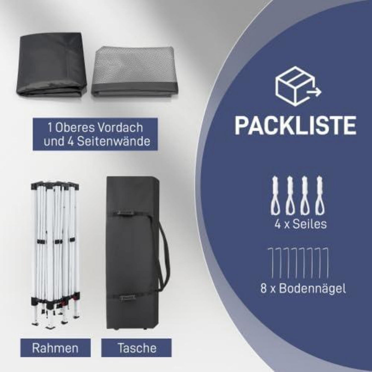 3x3m Gazebo – Wasserdicht, UV-Schutz & Mesh-Seitenteile