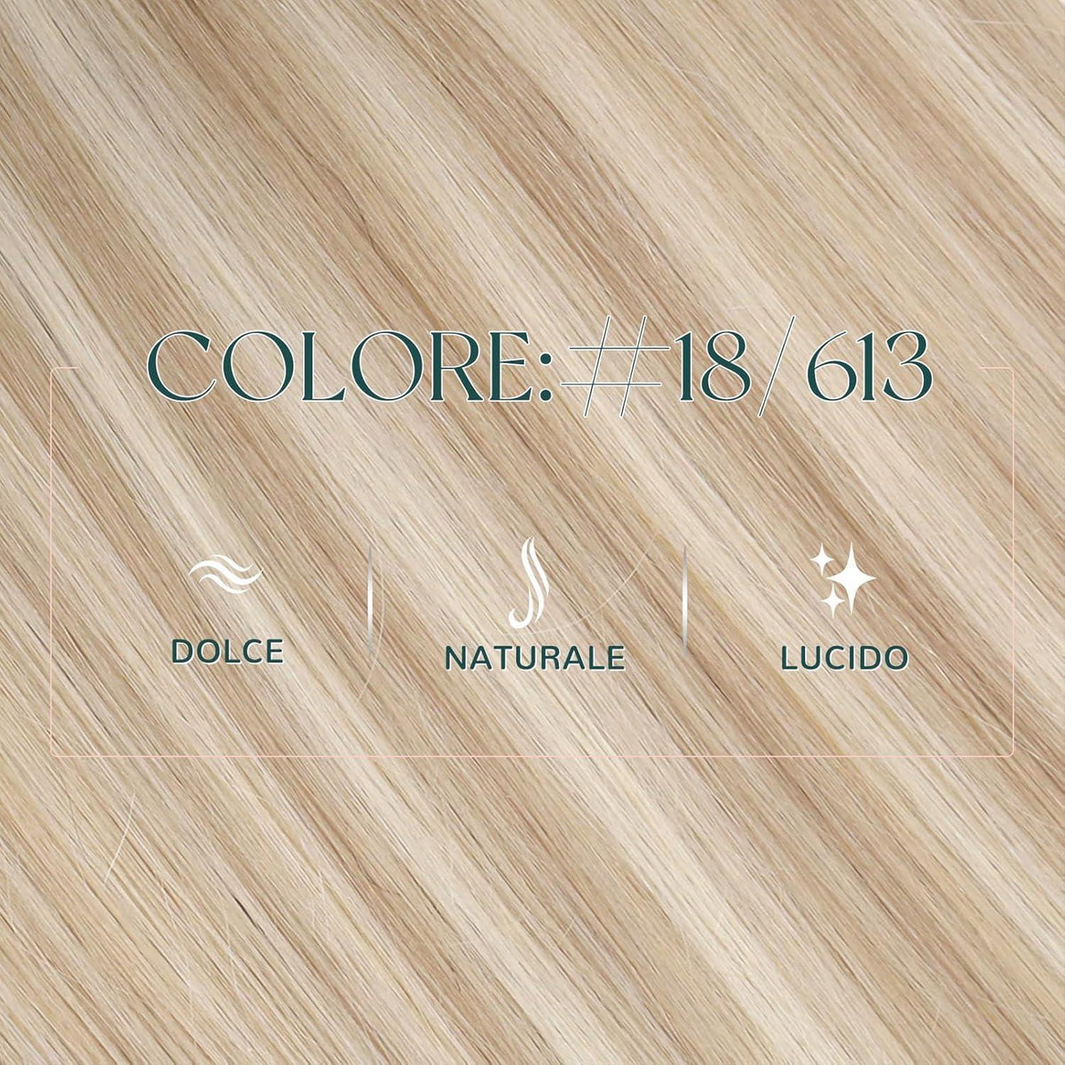 Echthaar Tressen Blond Highlight #P16/22, 30cm