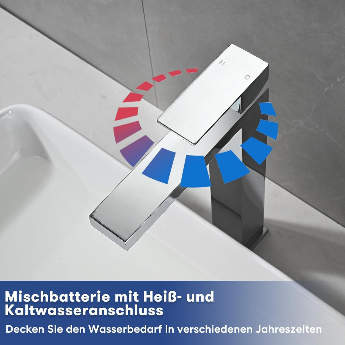 Waschtischarmatur Edelstahl Hoch, BuntHaus Einhebelmischer