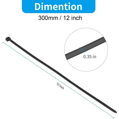 Robuste Kabelbinder 30,5 cm – 500er Pack Schwarz