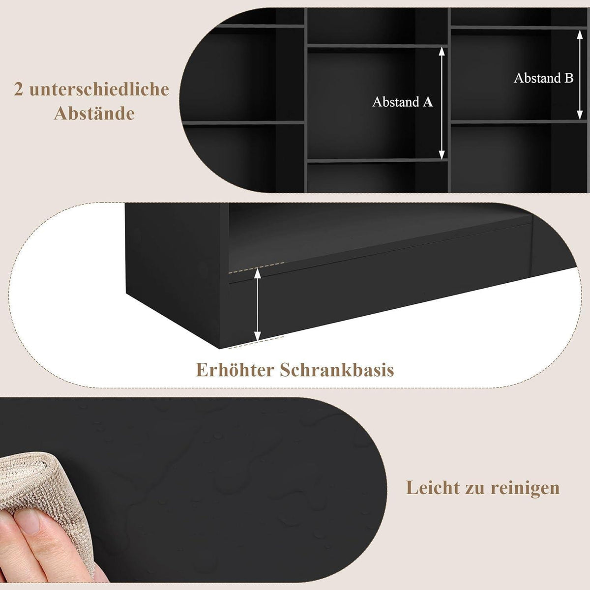 Bücherregal 188 cm mit 17 Fächern – Standregal für Wohnzimmer & Büro