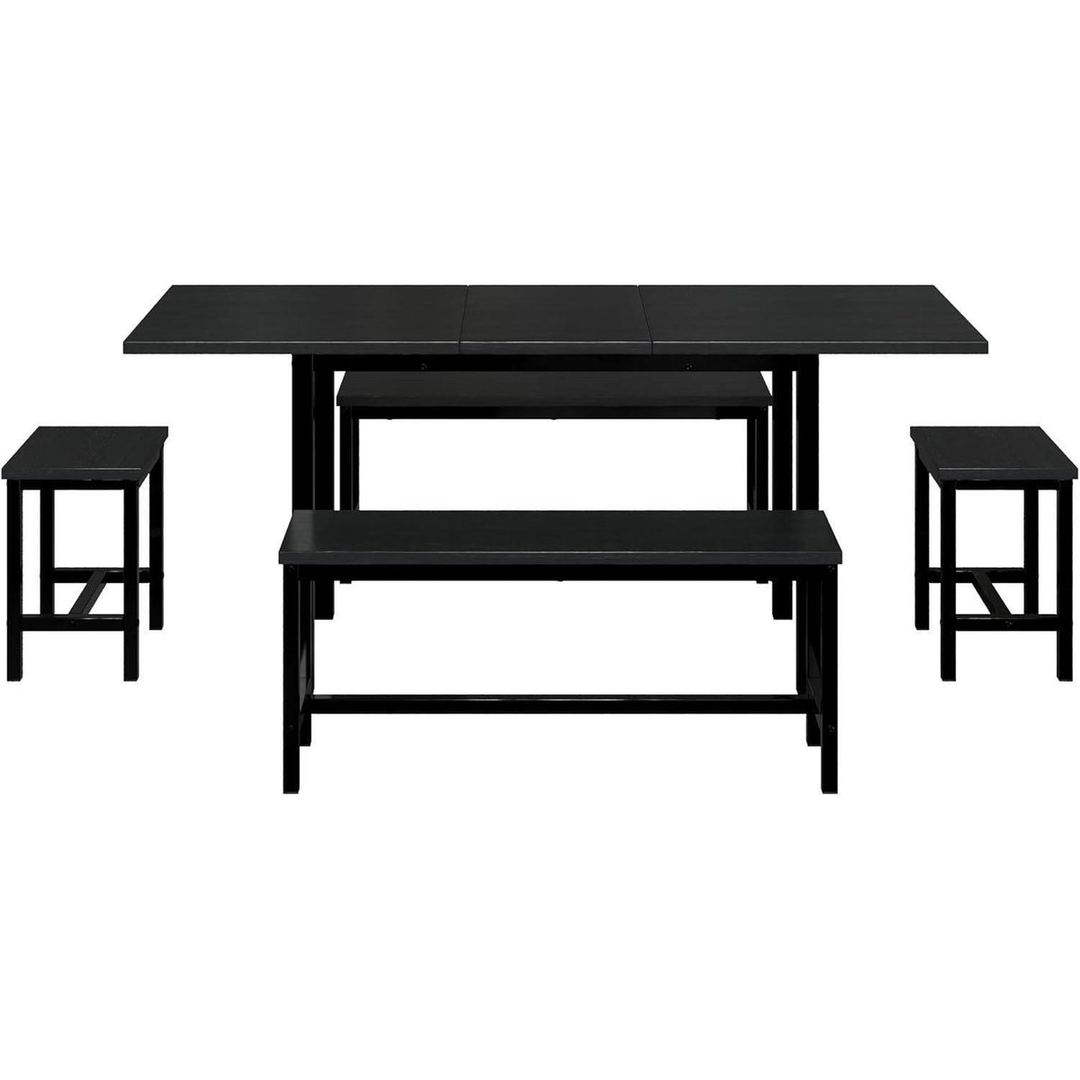 Ausziehbarer Esstisch Set mit 4 Stühlen – 160x70 cm