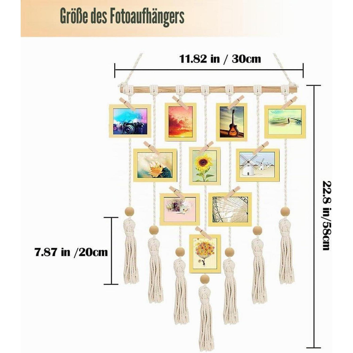 Makramee Set für Anfänger – DIY Foto-Hänger & Wanddeko
