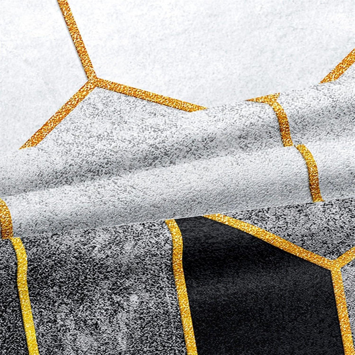Geometrisches Bettwäsche-Set Schwarz Weiß 135x200 cm