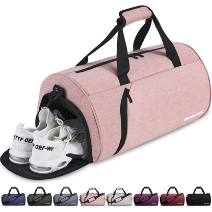Sporttasche 35L mit Schuhfach & Nassfach, Rosa