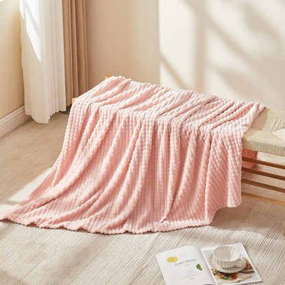 Kuscheldecke 150x200cm Hellrosa mit 3D-Touch