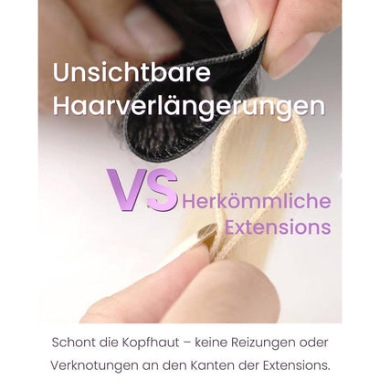 Echthaar Tressen Blond 60cm – Einnähhaare Platinblond #60