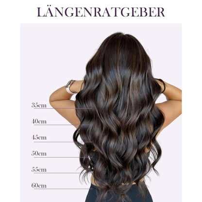 Echthaar Tressen Blond 60cm – Einnähhaare Platinblond #60