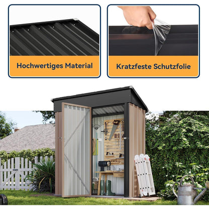 Metall Gartenschrank 5x3 ft – Wetterfest & Verriegelbar