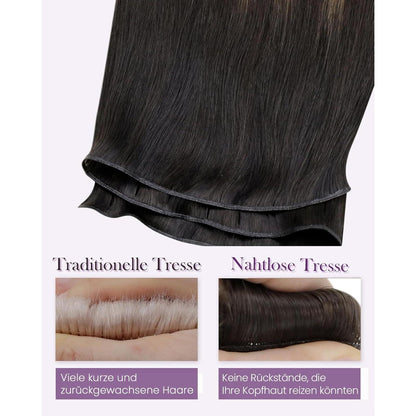 Echthaar Tressen Ombre Braun #2/8/2 – 55cm