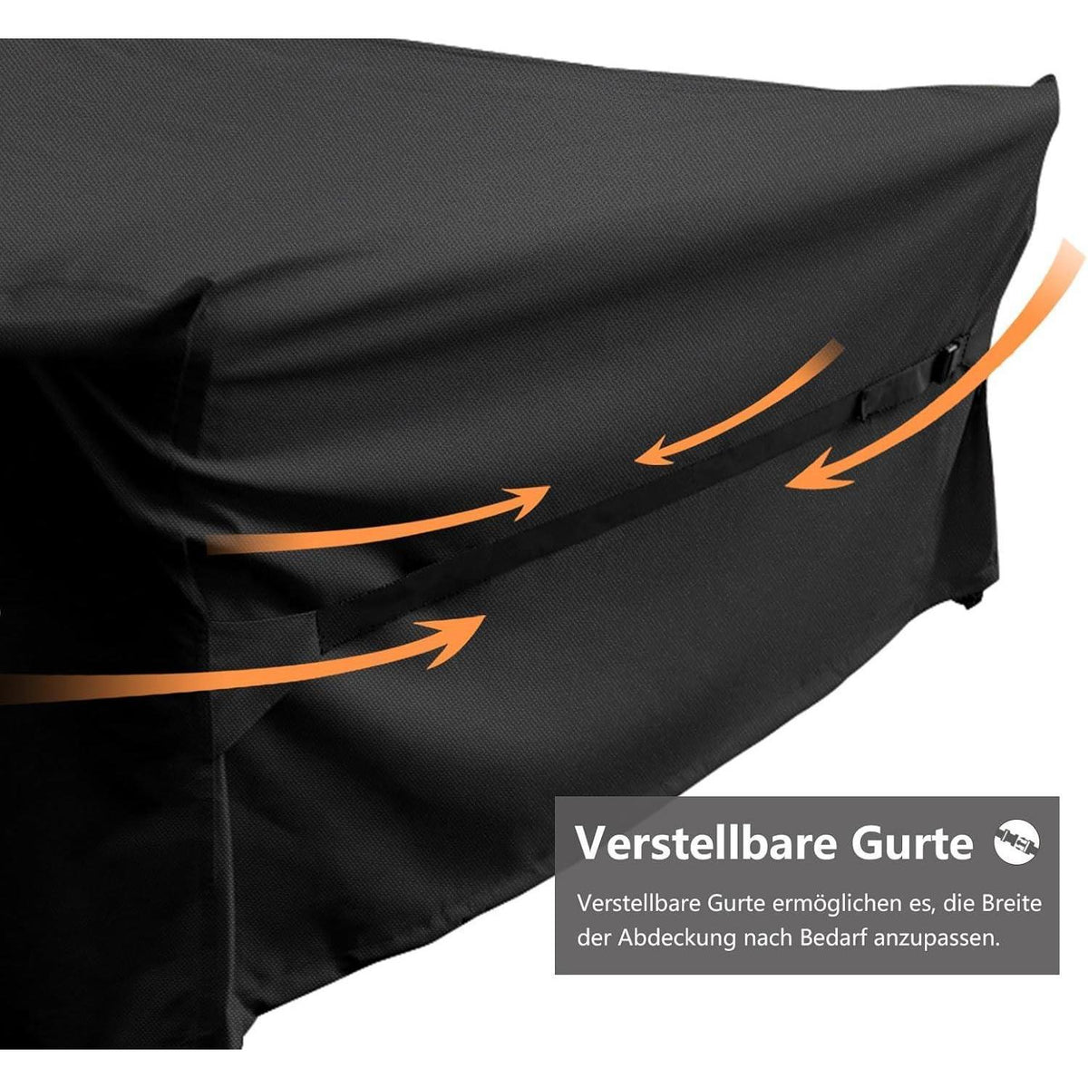 Wasserdichte Gartenmöbel Abdeckung 180x100x74cm Schwarz