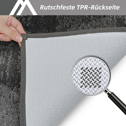 Fußmatte Karomuster Grau 50x80 cm – Rutschfest & Saugfähig