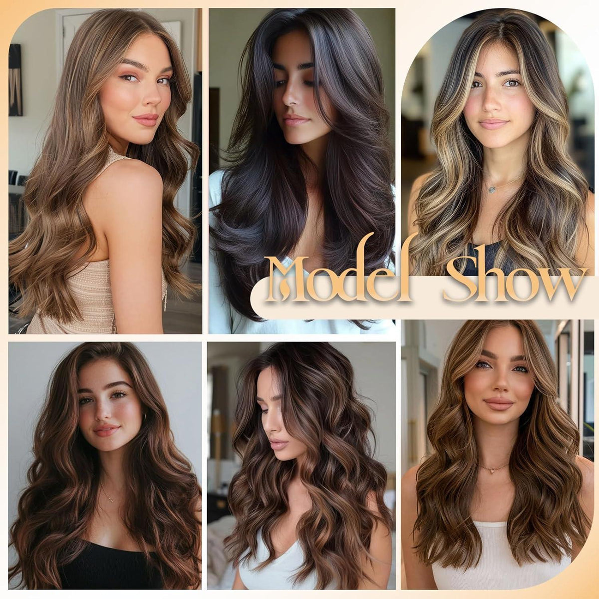 Echthaar Clip-in Extensions Schokoladenbraun 50cm