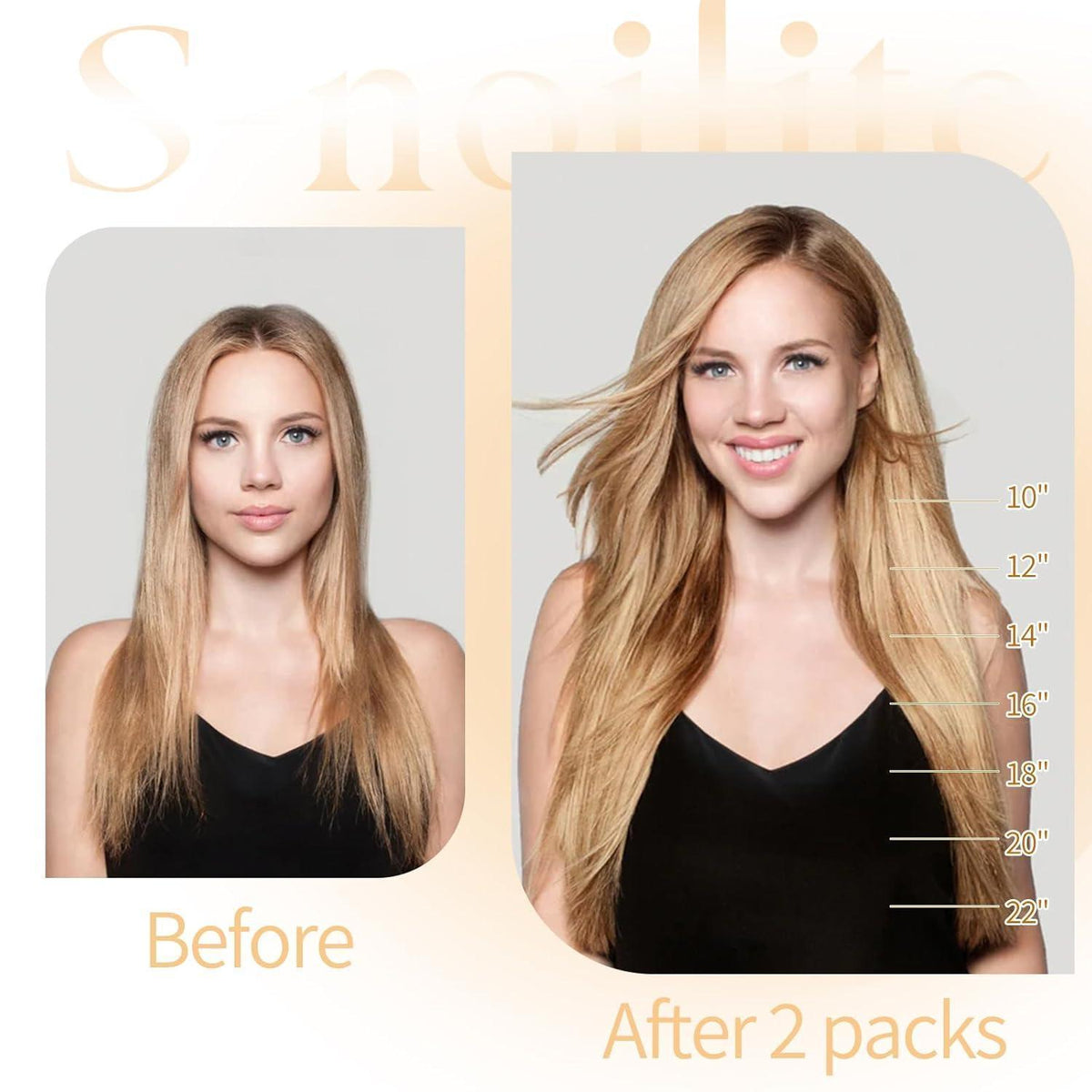Echthaar Clip-in Extensions Platinblond 55cm