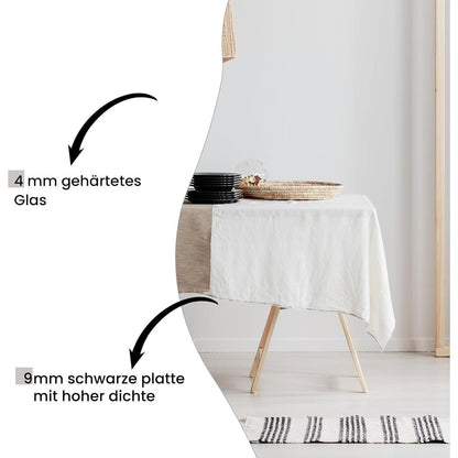 Asymmetrischer Wandspiegel Wolkenform 160x60cm – Dekorativer Spiegel