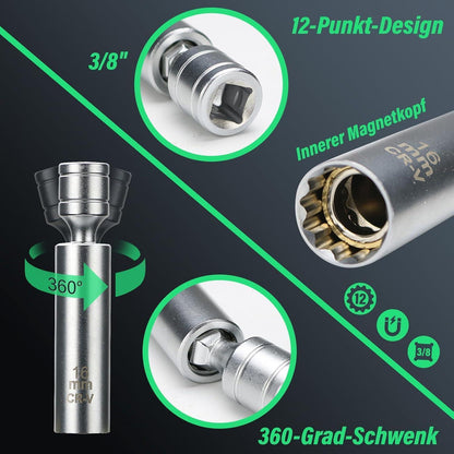 Drehmomentschlüssel-Set 60-220 Nm, 15-teilig, 3/8 & 1/2 Zoll Antrieb