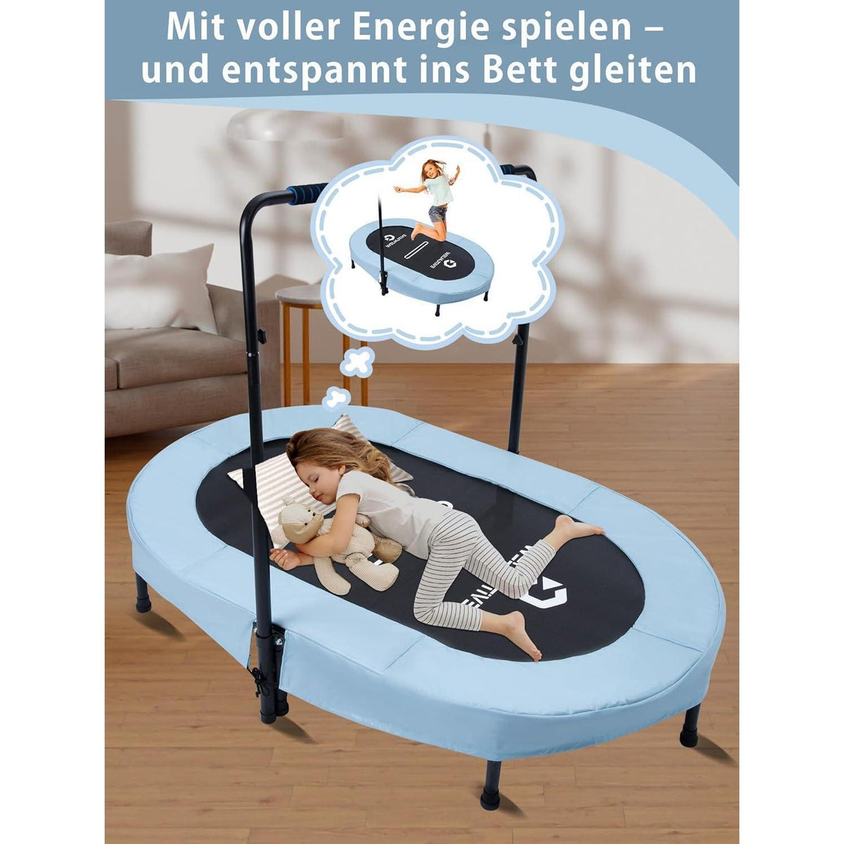 Orales Indoor Trampolin 2 Personen – Geräuscharm & Belastbar