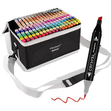 Alkohol Marker Set 204 Farben, Doppelseitig, mit Tragetasche