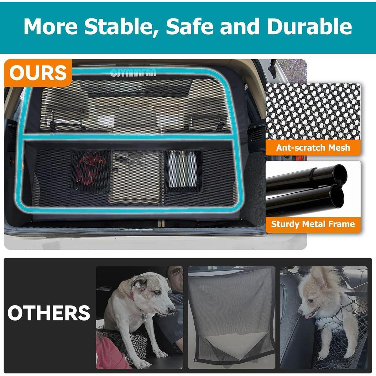 Hundebarriere Auto Rücksitz – Groß für Limousine/SUV/Pick-up