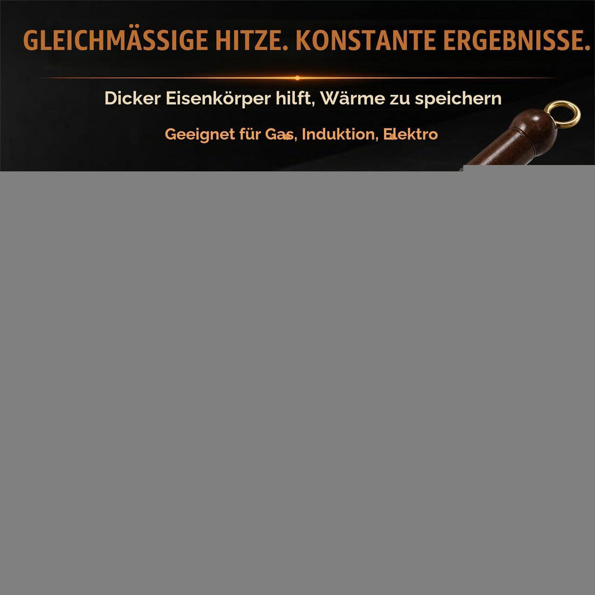 Japanische Gusseisenpfanne 24cm mit Deckel – Antihaft & Vielseitig