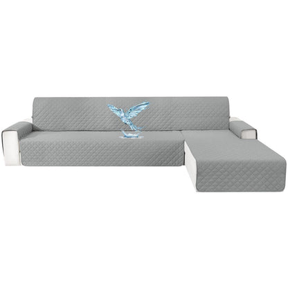 Wasserdichter Couchüberzug L-Form 4 Sitzer, Hellgrau
