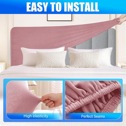 Samt Kopfteilbezug Rosa 150cm - Staubdicht & Waschbar