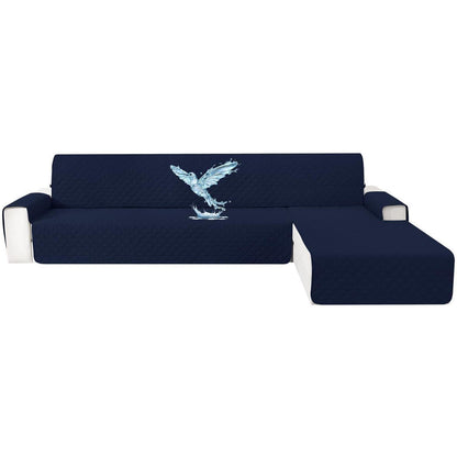 Wasserdichter Couchüberzug L-Form 2 Sitzer Dunkelblau