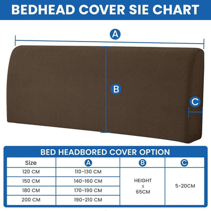 Bettkopfteil Bezug 180cm – Weicher Stretch, Braun