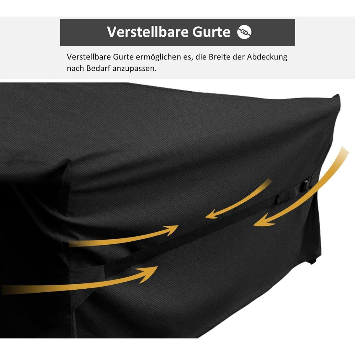 Wasserdichte Gartenmöbel Abdeckung 250x150x90cm mit Belüftung