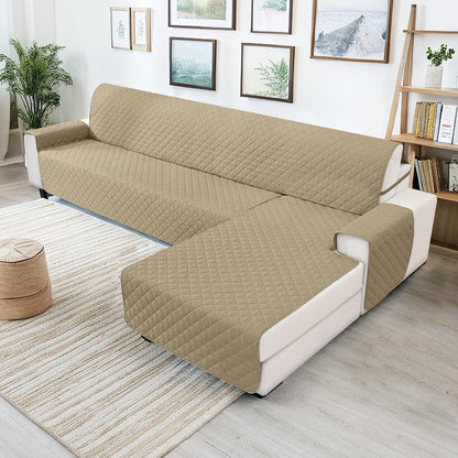 Wasserdichter Couchüberzug L-Form 4 Sitzer, Rutschfest & Waschbar