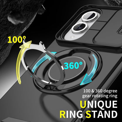 Samsung S25 Edge Hülle mit Kameraschutz und Ringständer