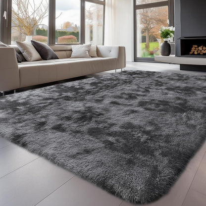 Flauschiger Hochflor Teppich Braun 300x425cm – Waschbar & Rutschfest